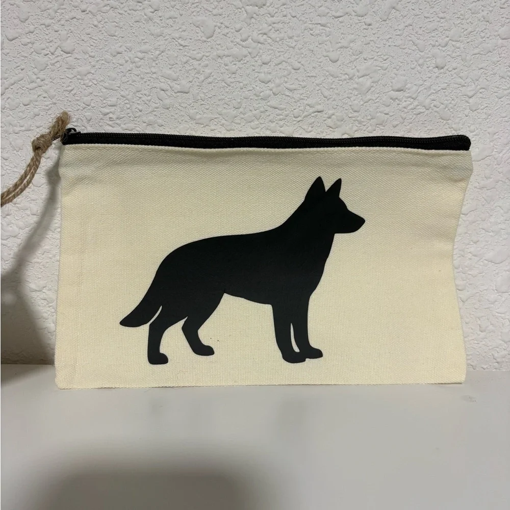 New Custom German Shepherd Breed Dog Cosmetic Pouch